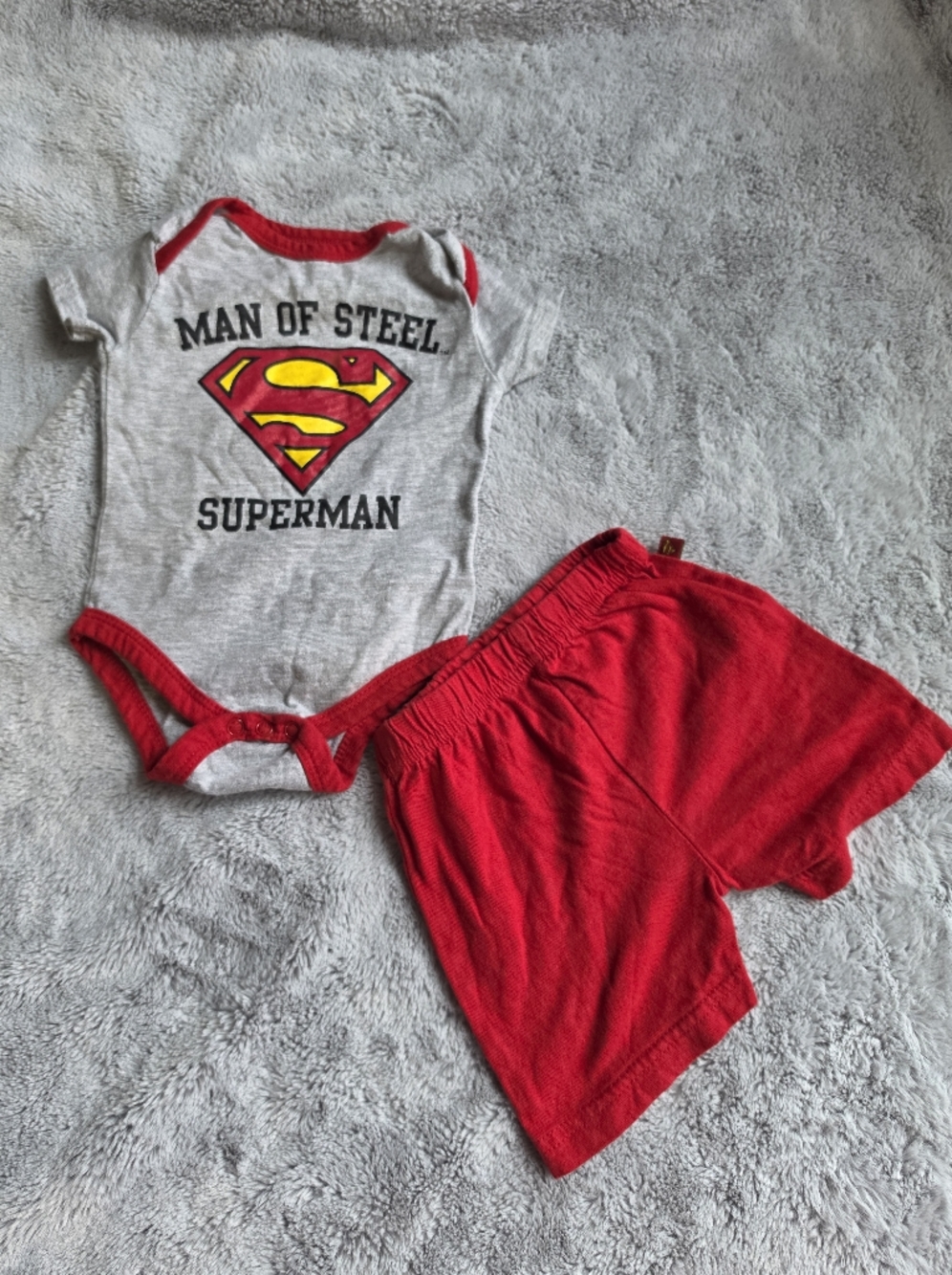 DC Comics Superman Gray Bodysuit with Red Trim